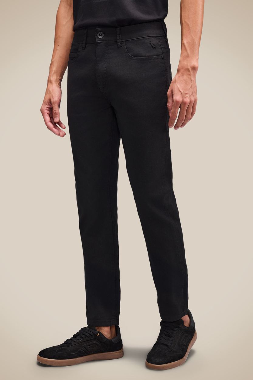 Calça Sarja 5 Pockets Elastano Skinny Color, cor PRETO