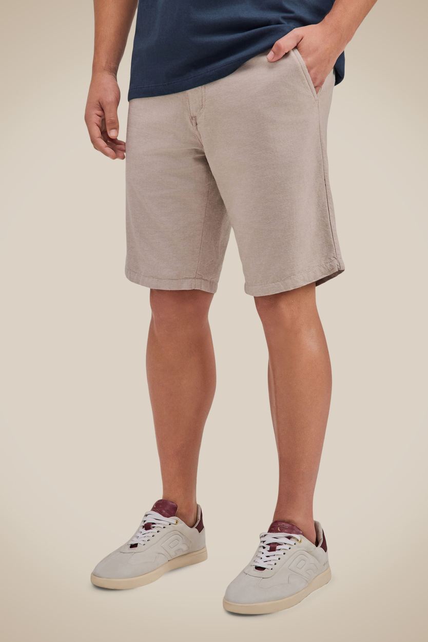 Bermuda Ft Forro Meia Malha Oxford, cor KHAKI