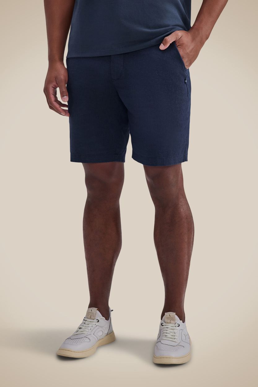 Bermuda Casual Linho Ii, cor MARINHO
