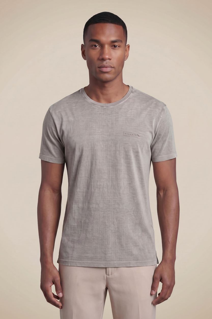 Camiseta Estampada Reserva Minimal, cor CINZA LUA
