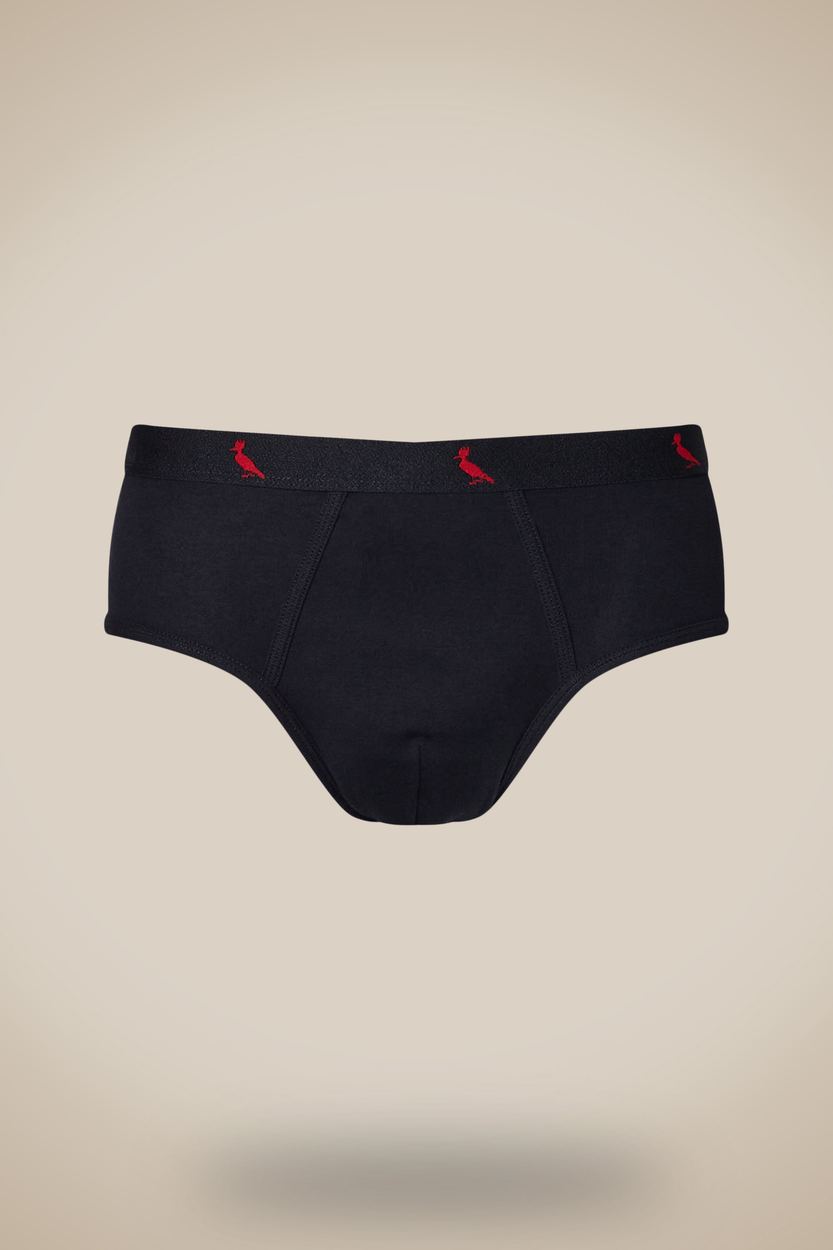 Cueca Cont. Slip Algodao, cor PRETO