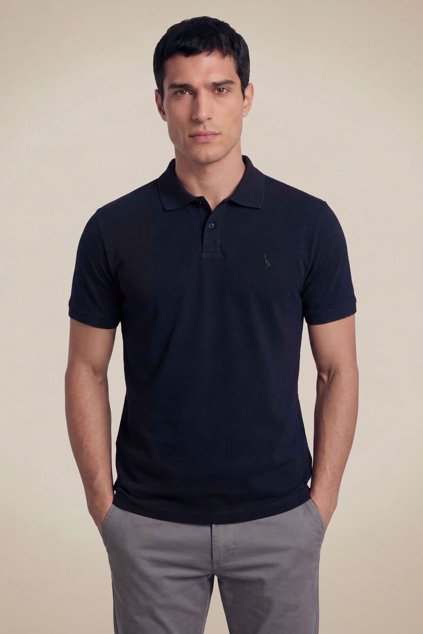 Polo Pima Diagonal, cor PRETO