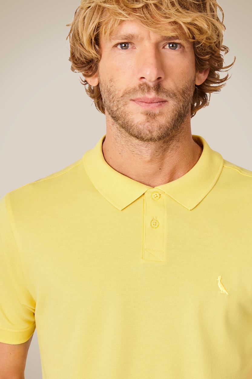 Polo Pima Piquet, cor AMARELO SOL