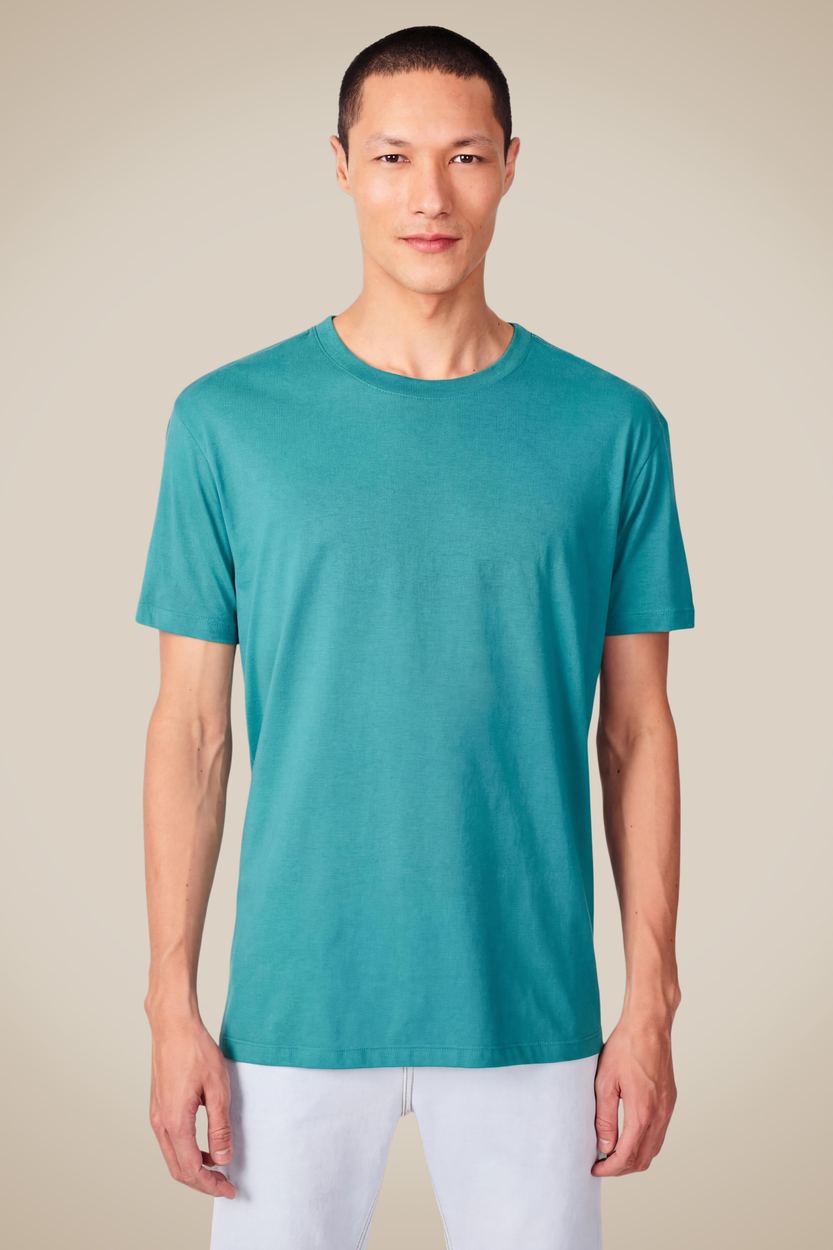 Camiseta Pima Cores, cor VERDE ESMERALDA