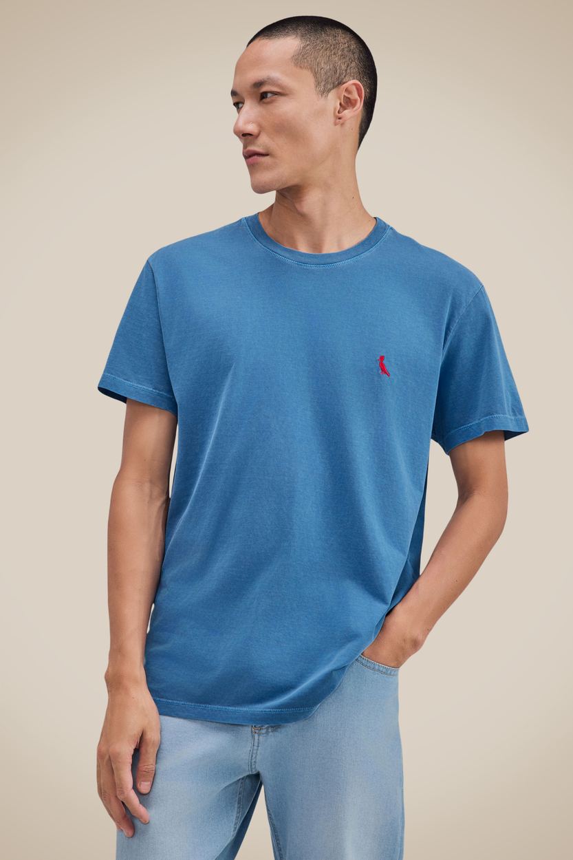Camiseta Estonada Brasa Stoned, cor AZUL STONED