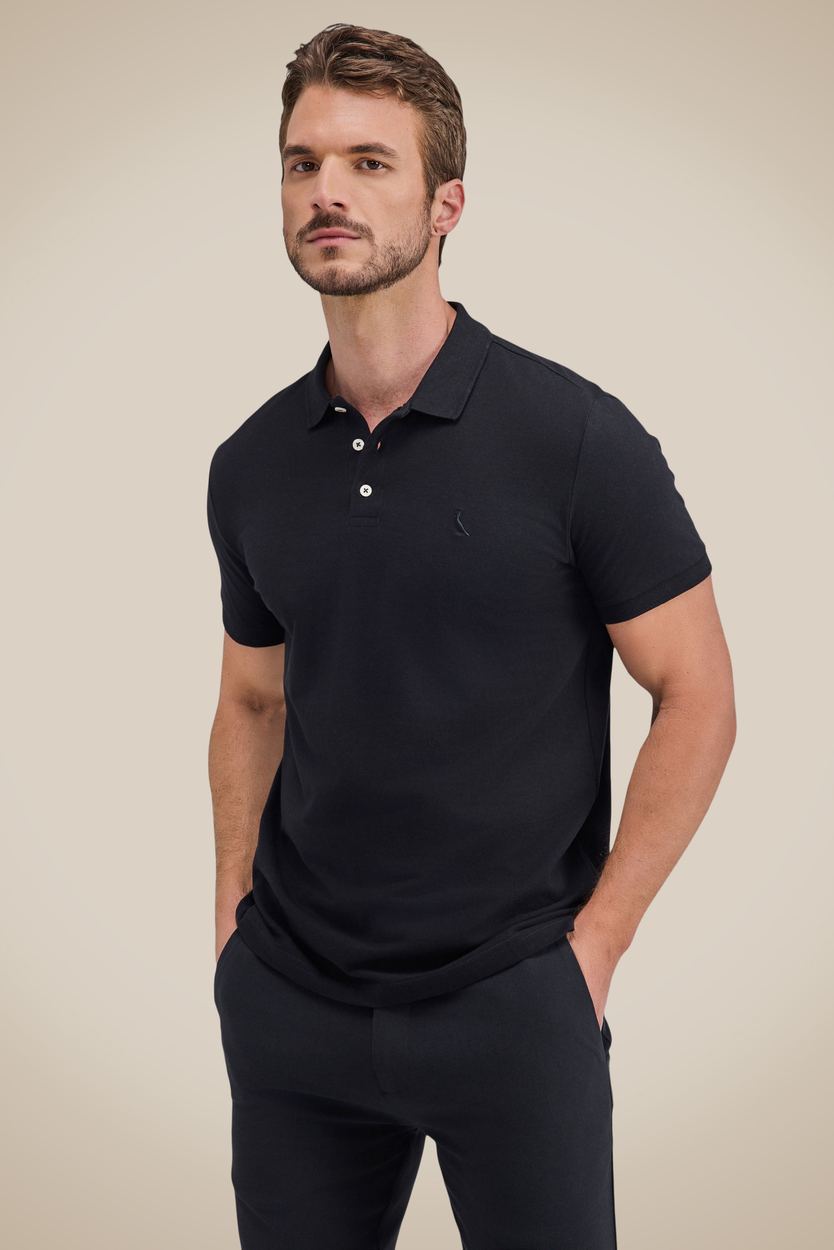 Polo Piquet Classica, cor PRETO