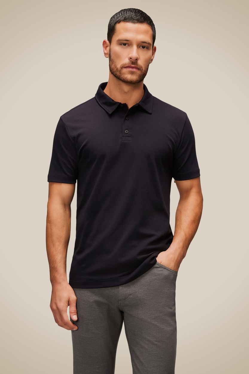 Polo Regular Soft Touch, cor PRETO