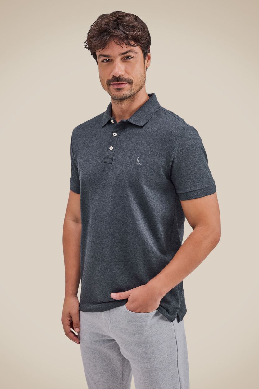 Polo Piquet Enxuto, cor PRETO